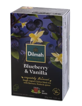 Dilmah Cejlońska czarna herbata z aromatem czarnej jagody i wanilii 30 g (20 torebek)