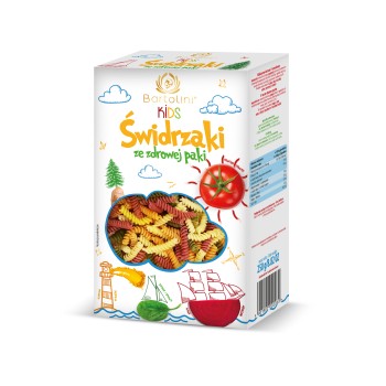 Bartolini Kids Makaron świdrzaki ze zdrowej paki 250 g