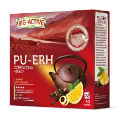 Big-Active Pu-Erh Herbata czerwona o smaku cytrynowym 72 g (40 torebek)