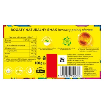 Lipton Yellow Label Herbata czarna 100 g (50 torebek)