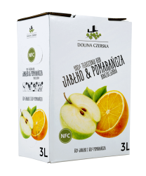 Dolina Czerska 100% tłoczony sok jabłko- pomarańcza 3 l