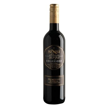 'Wino Gronowe Wytrawne Czerwone Sensi Collecione Primitivo Puglia 750 Ml