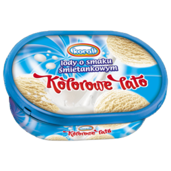 Lody Koral Kolorowe Lato  śmietankowe 1 l