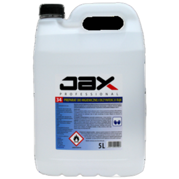 JAX PROFESSIONAL 34 PREMIUM 5L - WIRUSOBÓJCZY, BAKTERIOBÓJCZY I GRZYBOBÓJCZY PREPARAT DEZYNFEKCYJNY