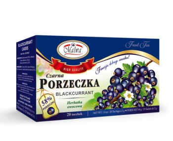 Malwa Herbata owocowa Czarna porzeczka 20x2g