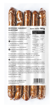 Bezmięsny Mięsny Wegańskie kabanosy klasyczne 160 g