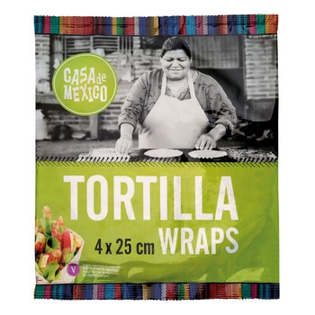Casa de Mexico Placek pszenny tortilla 25 cm 240 g (4 sztuki)