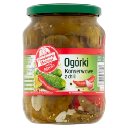 Przetwory Babuni Ogórki konserwowe z chili 670 g