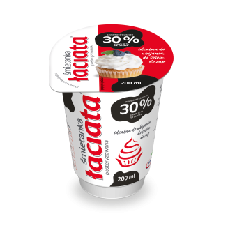 Śmietanka Łaciata 30% Pasteryzowana Kubek 200Ml