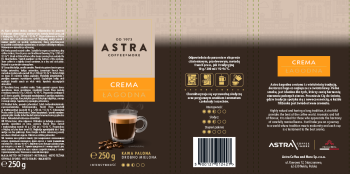 Kawa ASTRA ŁAGODNA Crema drobno mielona 250 g
