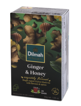 Dilmah Cejlońska czarna herbata z aromatem imbiru i miodu 30 g (20 torebek)
