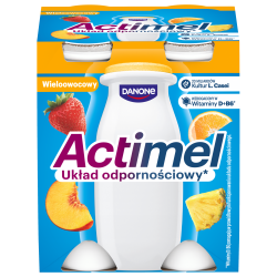 Actimel Wieloowocowy Napój mleczny 400 g (4 sztuki)