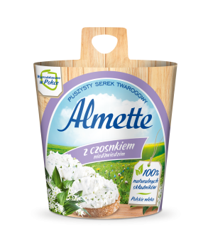 Almette z czosnkiem niedźwiedzim Puszysty serek twarogowy 150 g