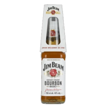 ' Jim Beam White 40% 700 ml + szklanka