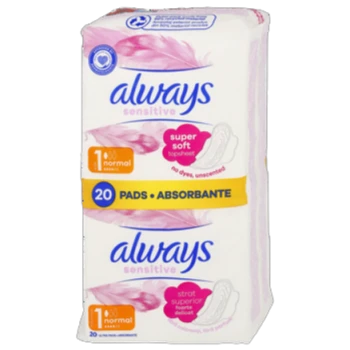 Always Sensitive Ultra Normal Plus Podpaski higieniczne 20 sztuk