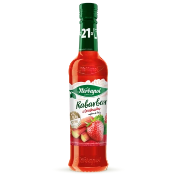 Herbapol Suplement diety syrop o smaku rabarbaru z truskawką 420 ml