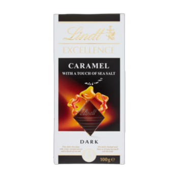 Lindt Excellence Czekolada ciemna z kawałkami karmelu i odrobiną soli morskiej 100 g