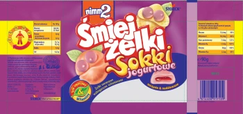 Nimm2 Śmiejżelki Sokki jogurtowe - żelki owocowe wzbogacone witaminami 90 g