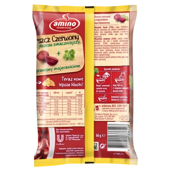 Amino Barszcz czerwony z majrankiem Zupa błyskawiczna 66 g