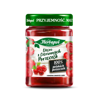 Herbapol Dżem z czerwonych porzeczek o obniżonej zawartości cukru 280 g