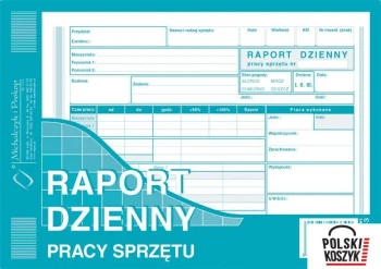 790-3 RAPORT DZIENNY PRACY SPRZĘTU A5 MICHALCZYK I PROKOP