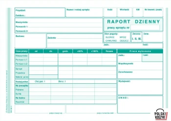 790-3 RAPORT DZIENNY PRACY SPRZĘTU A5 MICHALCZYK I PROKOP