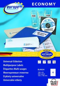 Etykiety ZF ECONOMY A4 105x148mm białe ELA024 AVERY ZWECKFORM