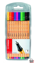 Cienkopis STABILO point 8810 0.4mm zestaw 10szt. w plastikowym etui