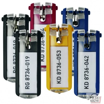 Durable Zawieszki do kluczy KEY CLIP (6 szt.) czarne