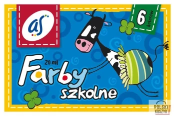 Farby szkolne 'AS' 6 kolorów 20 ml