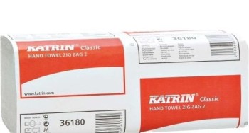 Ręcznik ZZ KATRIN biały CLASSIC 25 % makulatury, 20x150 listków