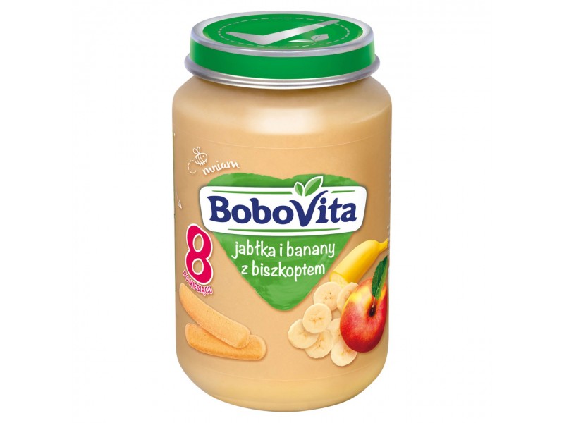 BoboVita Jab³ka i banany z biszkoptem po 8 miesi±cu 190 g