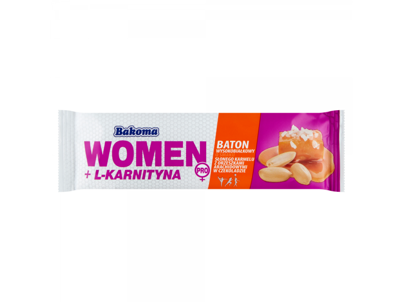 Bakoma Women Pro + L-karnityna Baton wysokobia³kowy o smaku s³onego karmelu 40 g